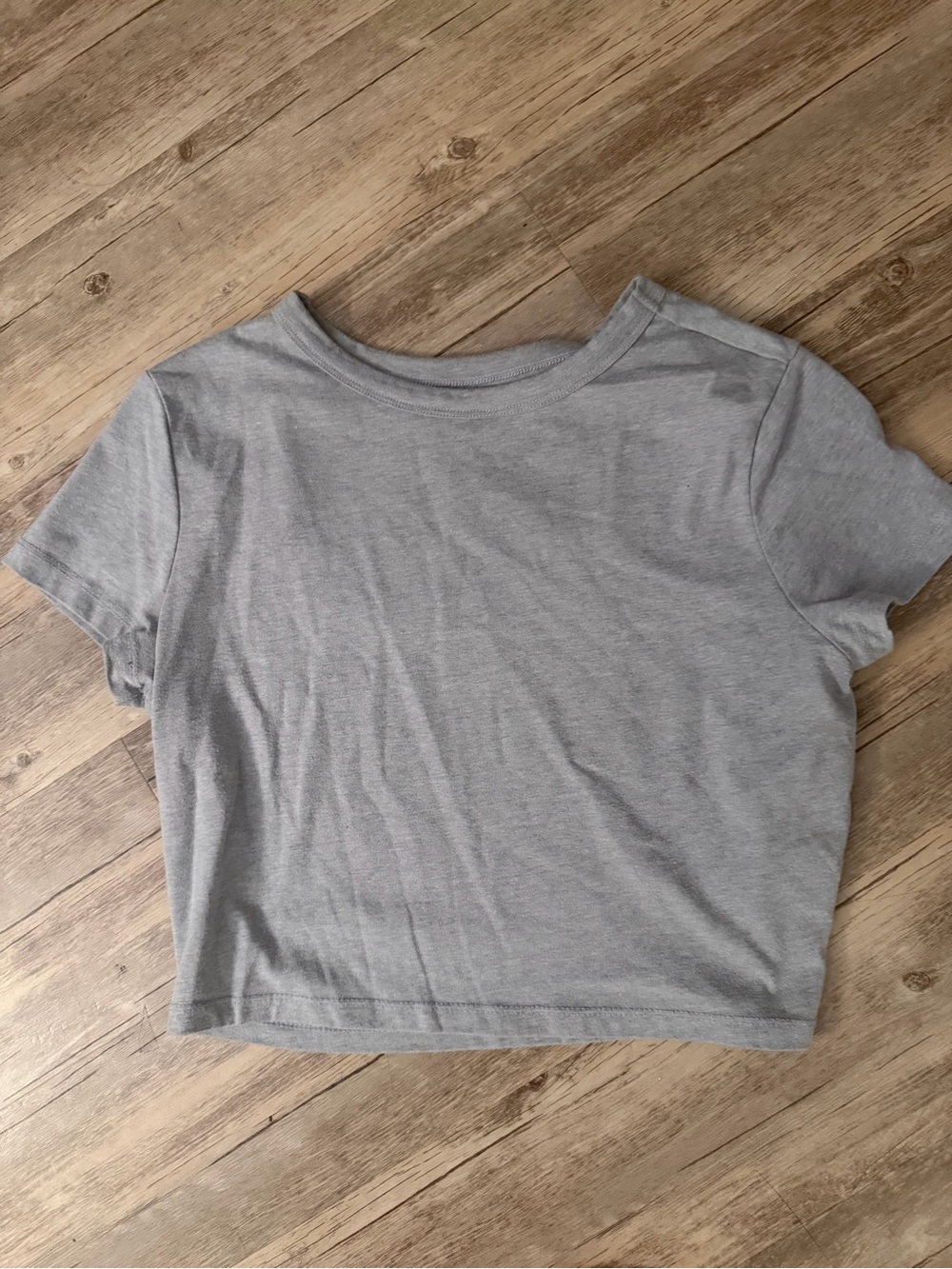 wild fable Heather Gray Short Sleeve Crop Tee